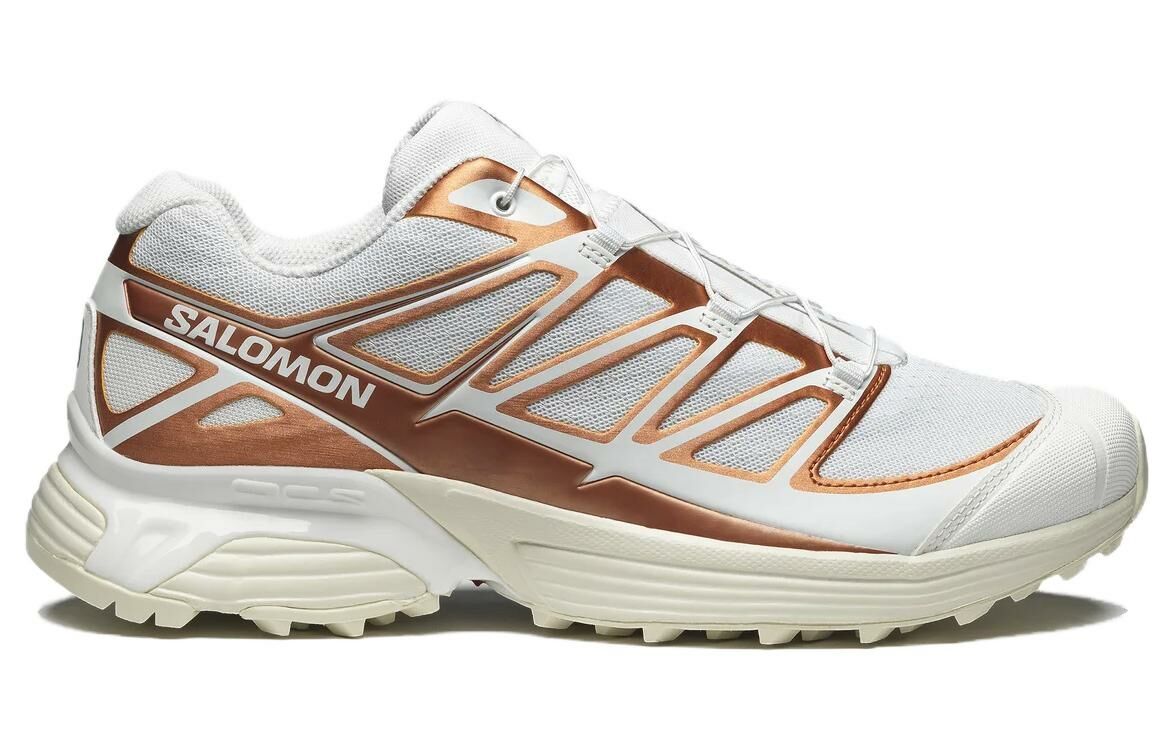 【代購】SALOMON XT-Pathway Metallic Sneakers 'White Ftw Copper Almond Milk'