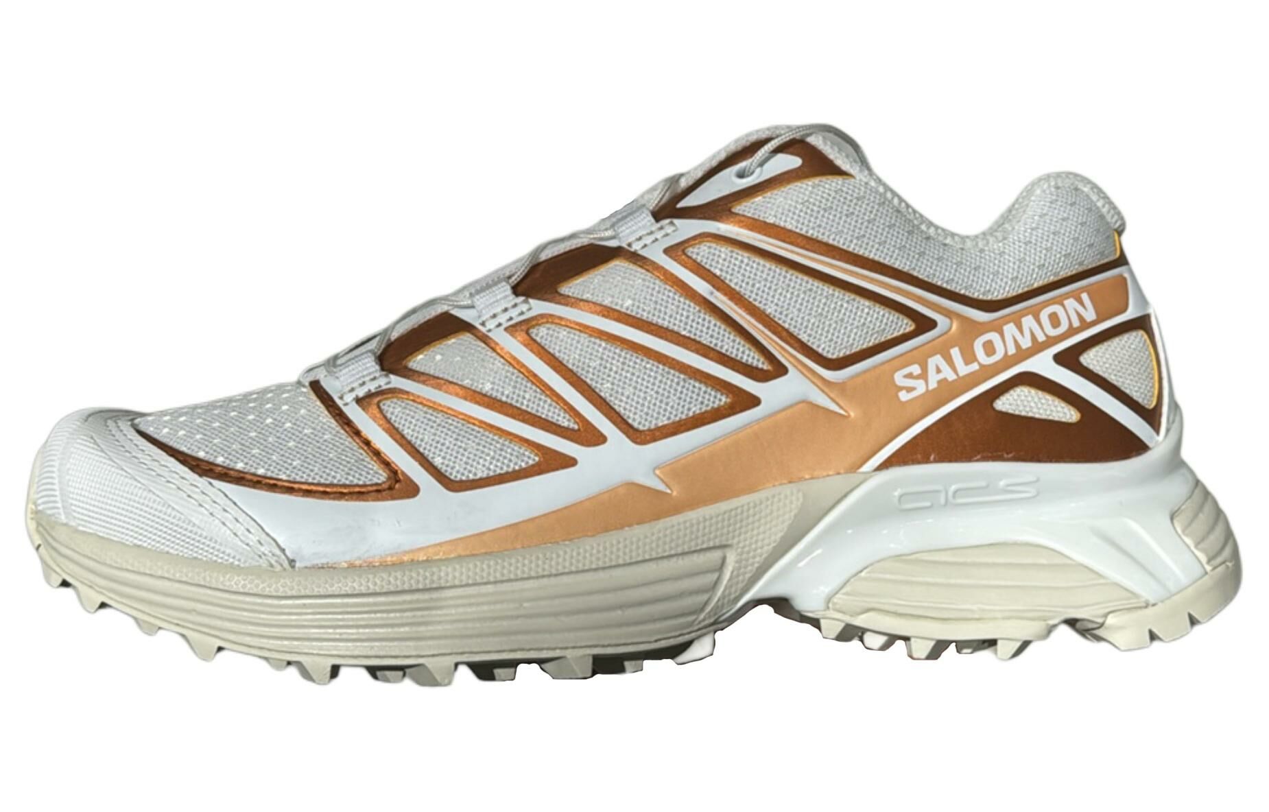 【代購】SALOMON XT-Pathway Metallic Sneakers 'White Ftw Copper Almond Milk'