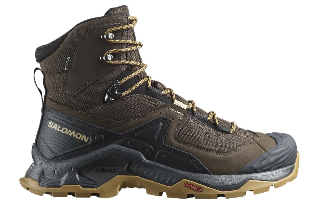 【代購】SALOMON Gore-Te QUEST ELEMENT Anti-Slip Wear-Resistant High-Top Outdoor Shoes Men's Coffee Brown