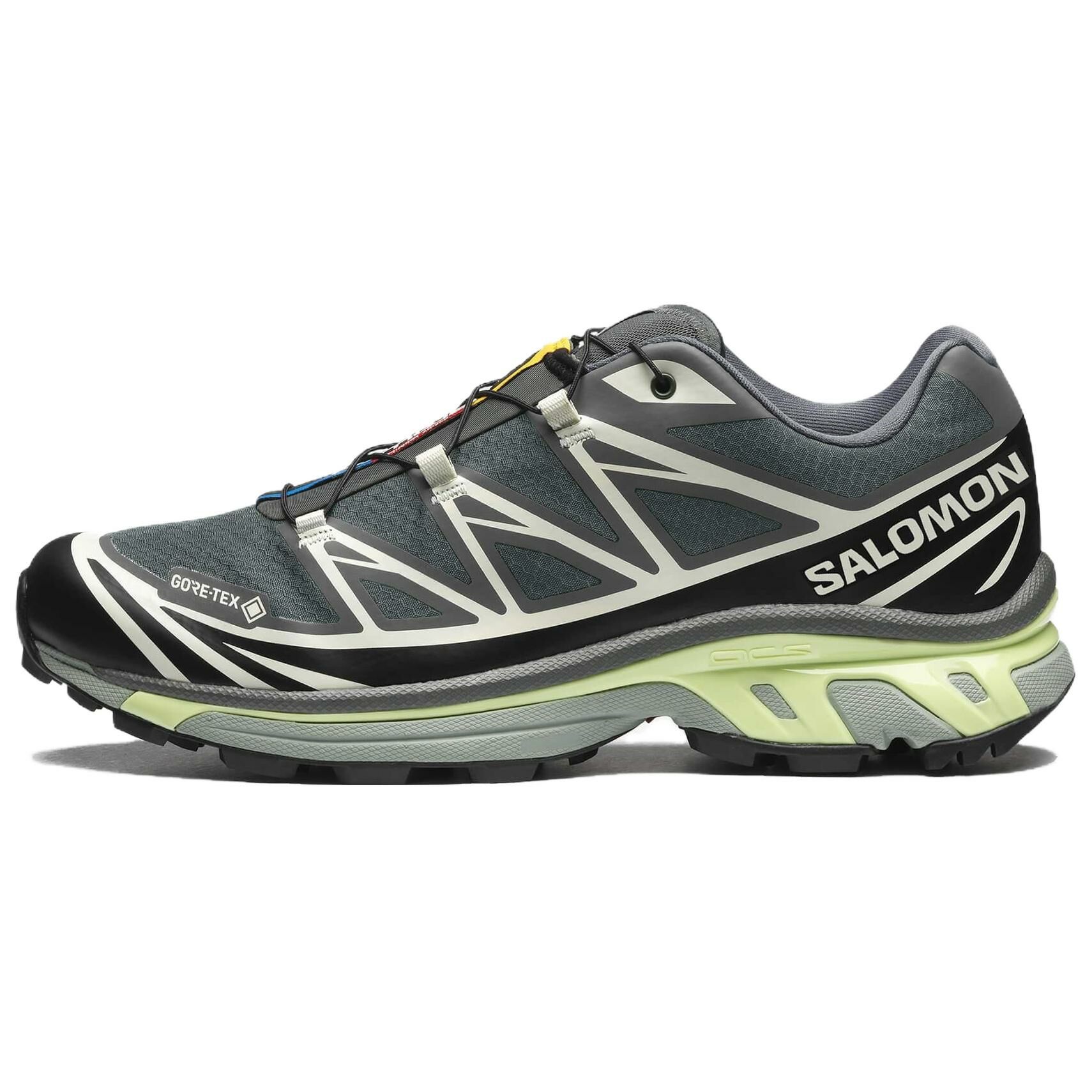 【代購】SALOMON XT-6 Anti-Slip And Wear-Resistant Water-Resistant Low-Top Running Shoes Unisex Urban Gray Black Lime Cream
