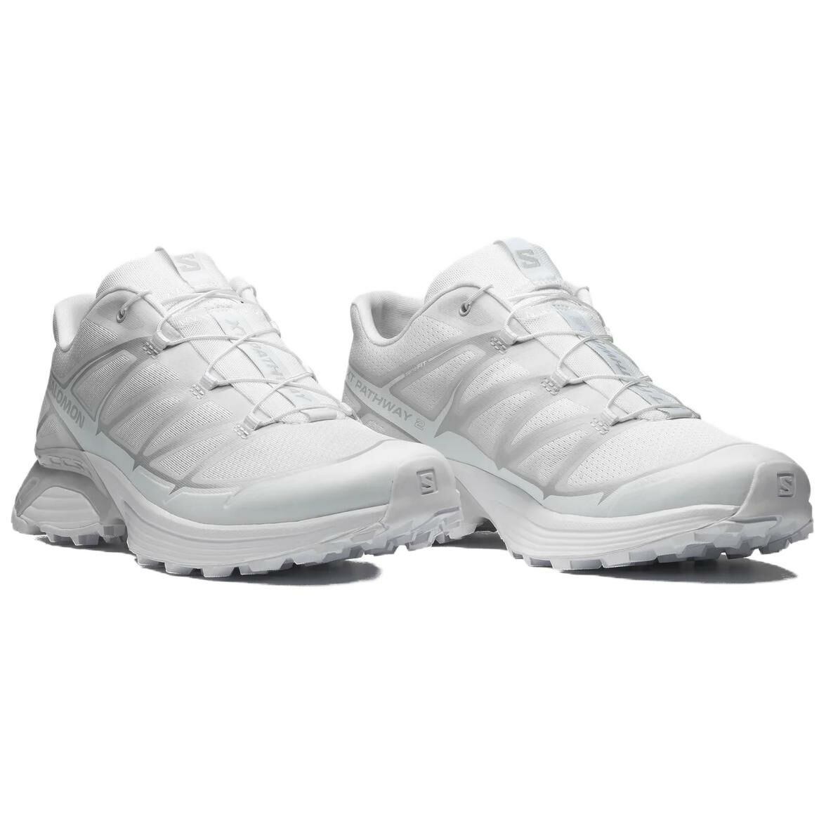 【代購】SALOMON XT-Pathway Anti-Slip Wear-Resistant Low-Top Casual Running Shoes Unisex White Gray