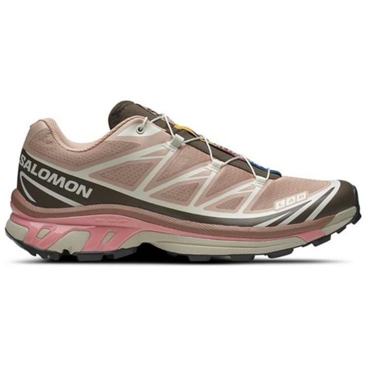 【代購】SALOMON XT-6 Anti-Slip Wear-Resistant Low-Top Casual Running Shoes Unisex Pink Brown