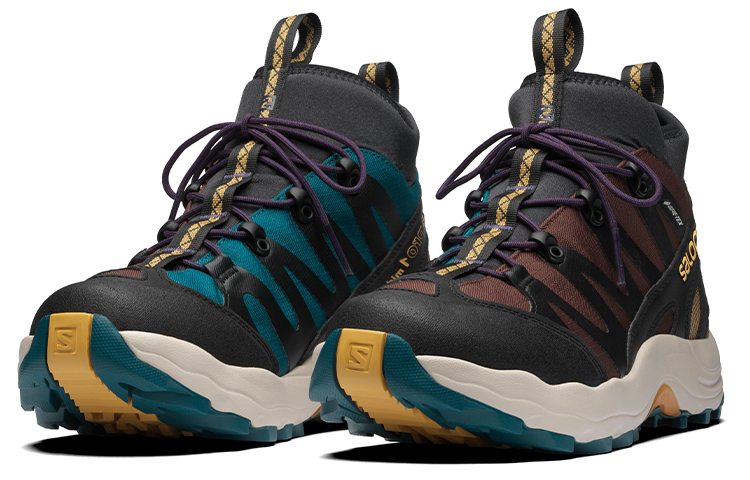 【代購】SALOMON XA-Pro 1 Mid Gore-Tex Black Chocolate Brown Blue