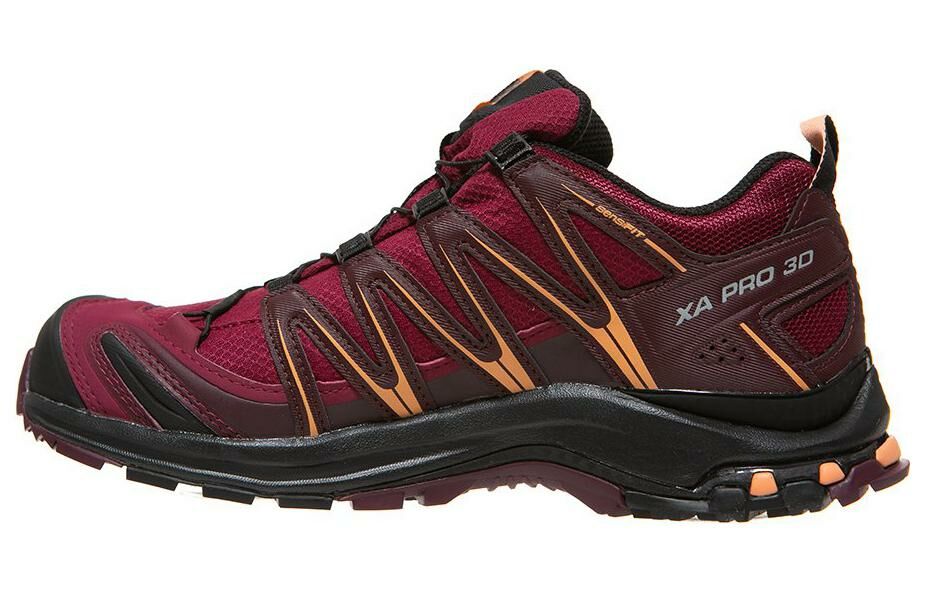 【代購】SALOMON XA Pro 3D V9 Gore Te Durable Breathable Low-Top Outdoor Shoes Unisex Burgundy