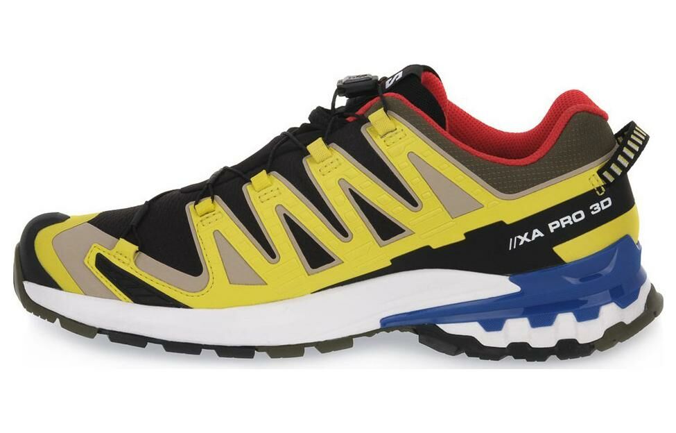 【代購】SALOMON XA Pro 3D V9 Durable Breathable Low-Top Outdoor Shoes Men's Black Yellow