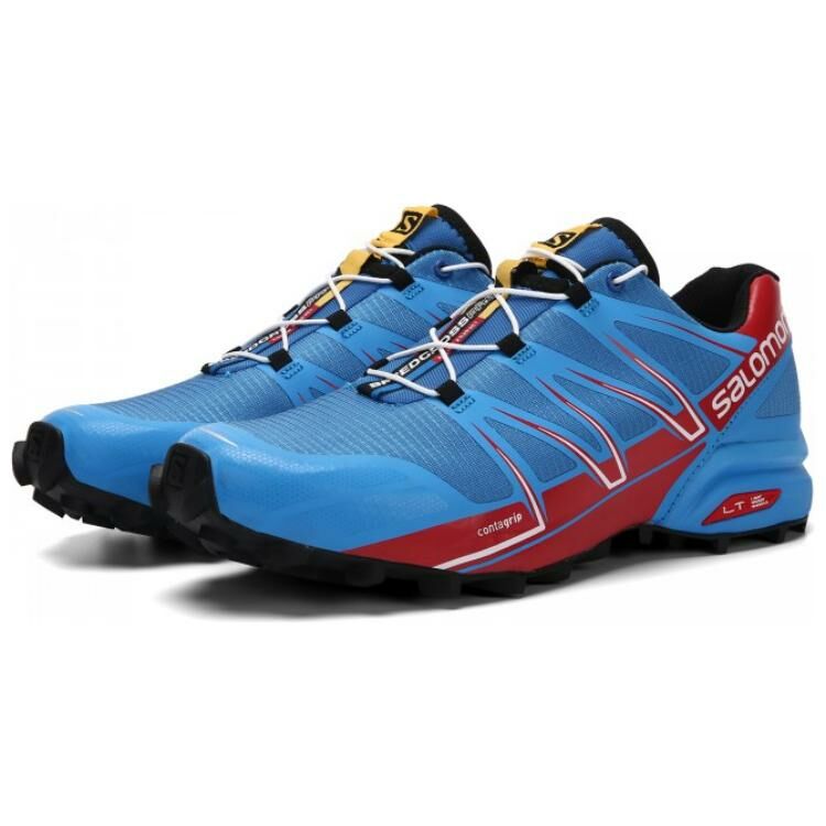 【代購】SALOMON SPEEDCROSS PRO Anti-Slip Wear-Resistant Low-Top Trail Running Running Shoes Men's Blue Red