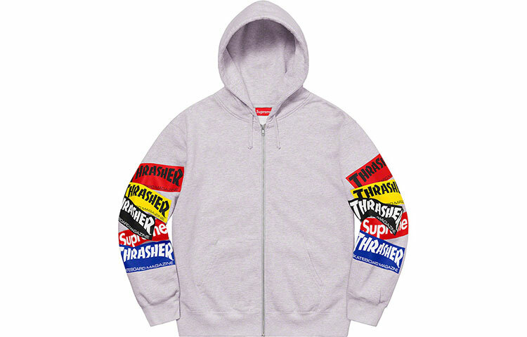 【代購】Supreme Thrasher Multi Logo Zip Up Hooded Sweatshirt