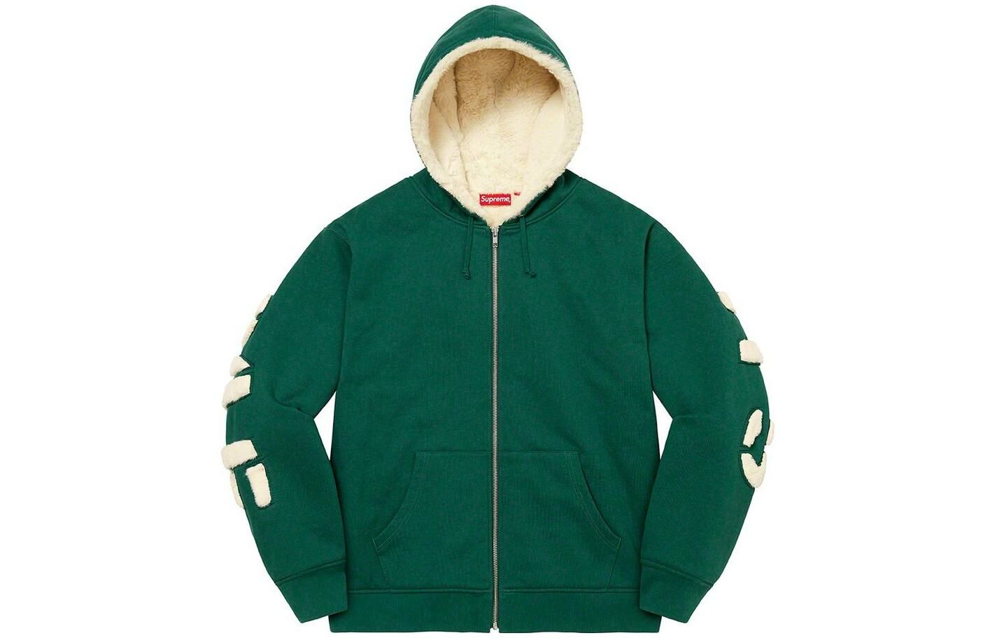 【代購】Supreme Faux Fur Lined Zip Up Hooded Sweatshirt