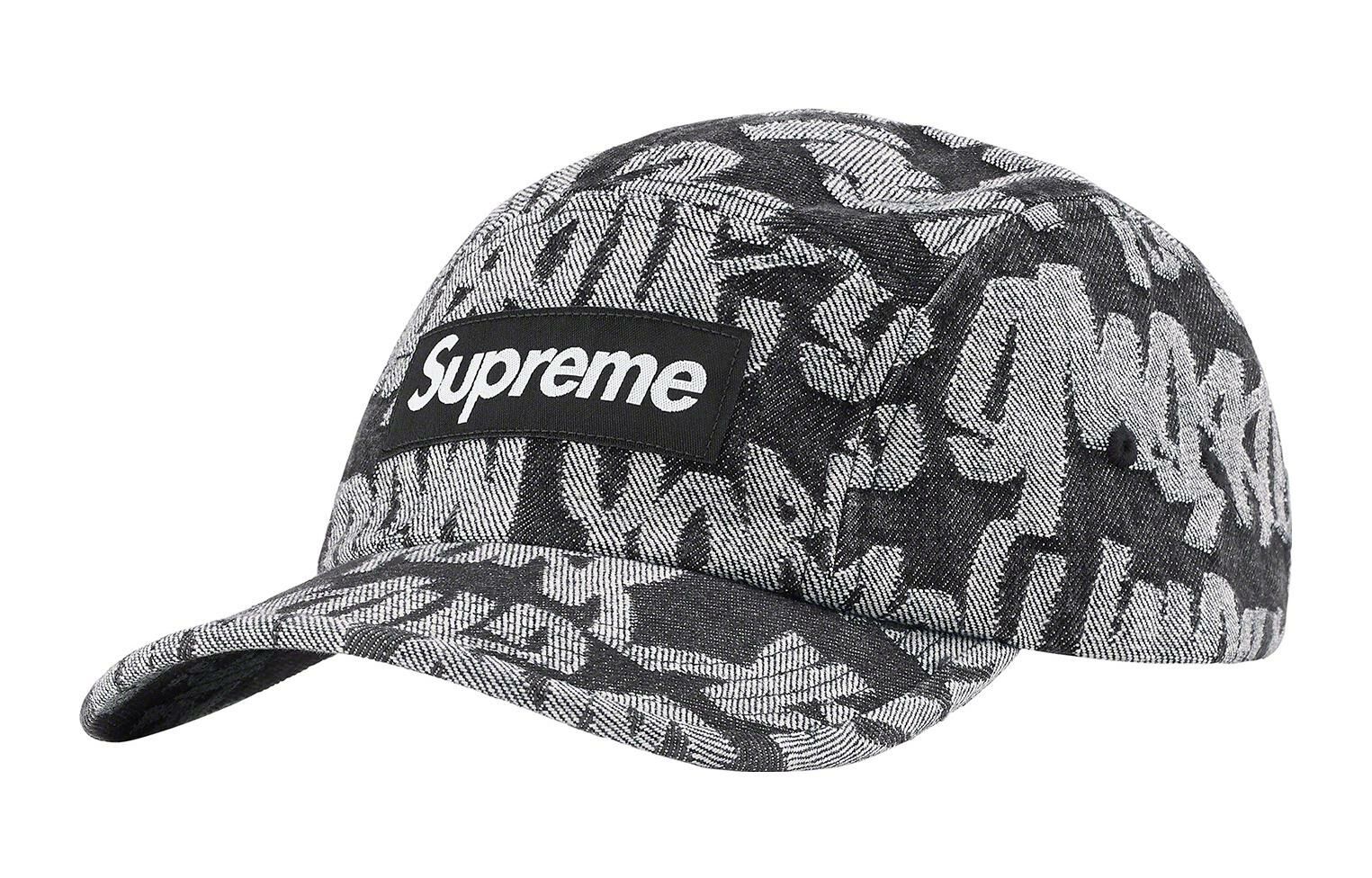 【代購】Supreme Fat Tip Jacquard Denim Camp Cap