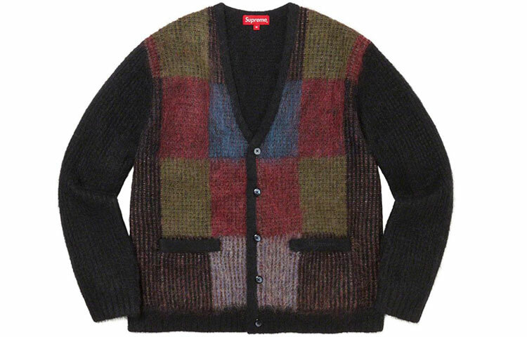 【代購】Supreme Brushed Grid Cardigan