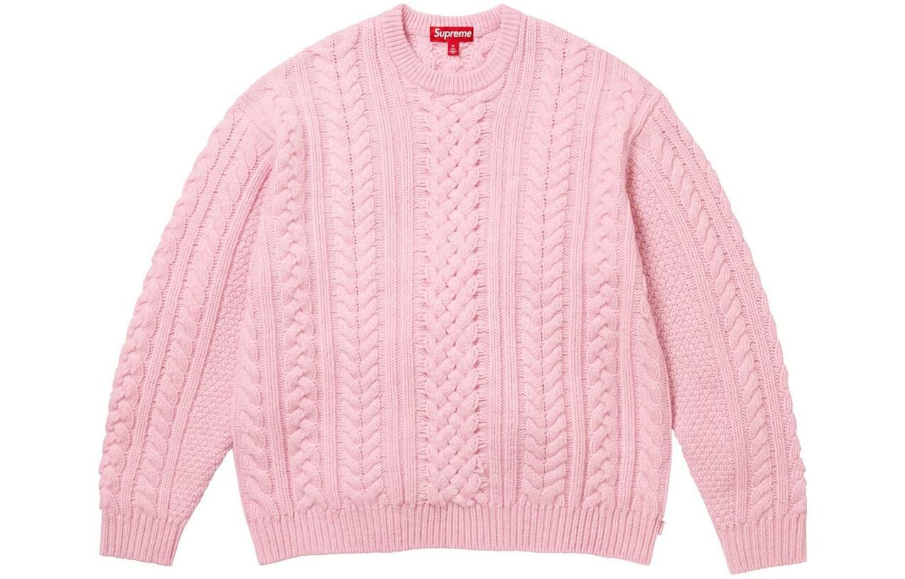 【代購】Supreme Appliqué Cable Knit Sweater