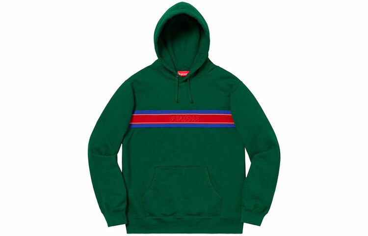 【代購】Supreme Chest Stripe Logo Hooded Sweatshirt