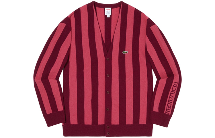【代購】Supreme Lacoste Stripe Cardigan