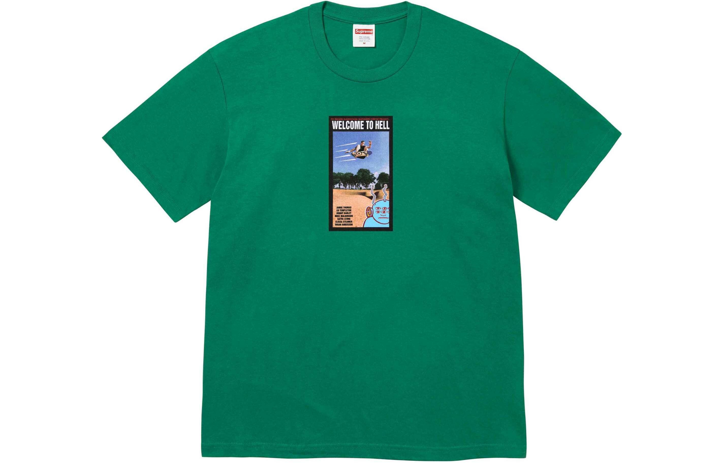 【代購】Supreme Toy Machine Welcome To Hell Tee Green