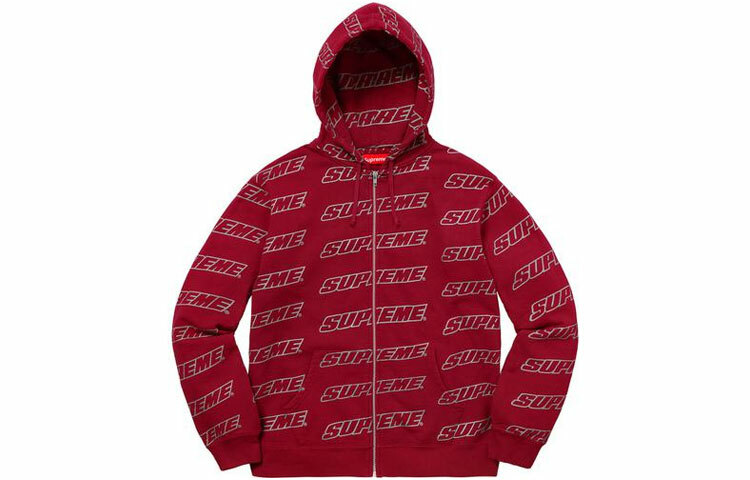 【代購】Supreme Repeat Zip Up Hooded Sweatshirt