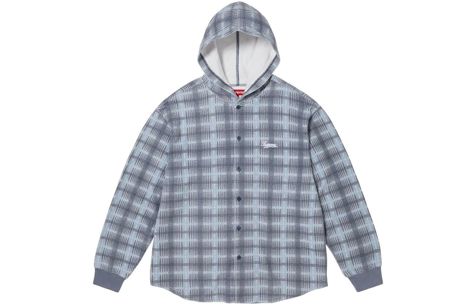 【代購】Supreme Hooded Plaid Knit Shirt