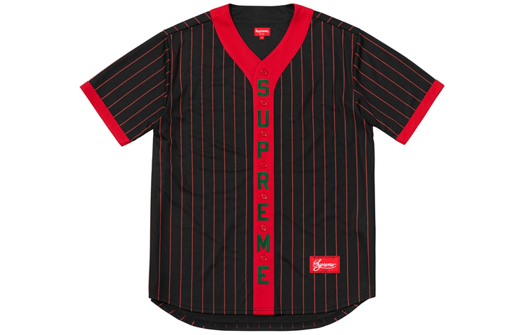 【代購】Supreme Vertical Logo Baseball Jersey