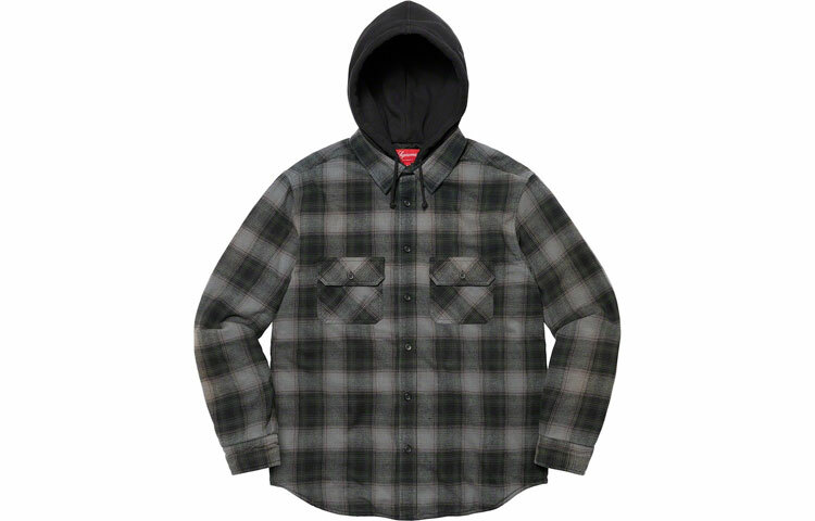 【代購】Supreme Hooded Flannel Zip Up Shirt