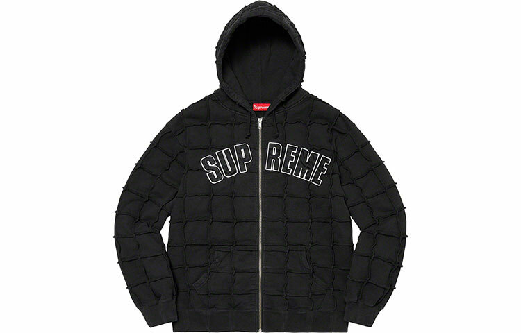 【代購】Supreme Reverse Patchwork Zip Up Hooded Sweatshirt