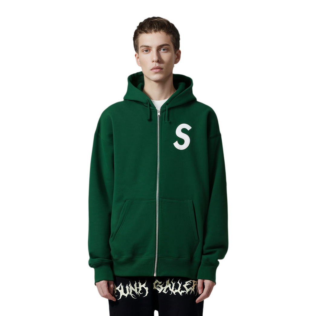 【代購】Supreme S Logo Zip Up Hooded Sweatshirt