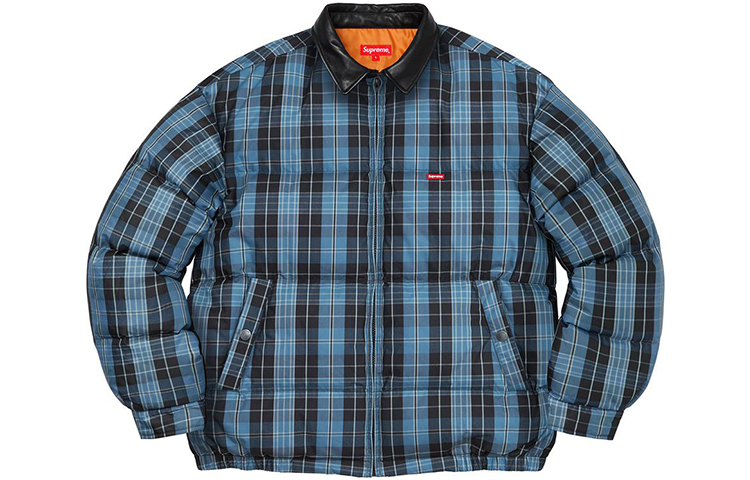 【代購】Supreme Leather Collar Puffy Jacket