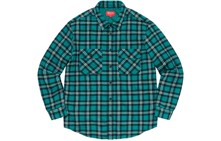 【代購】Supreme Arc Logo Quilted Flannel Shirt