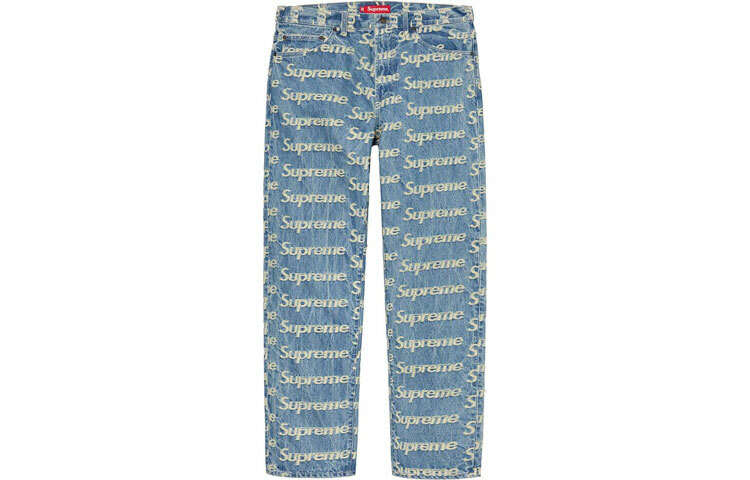 【代購】Supreme Frayed Logos Regular Jean