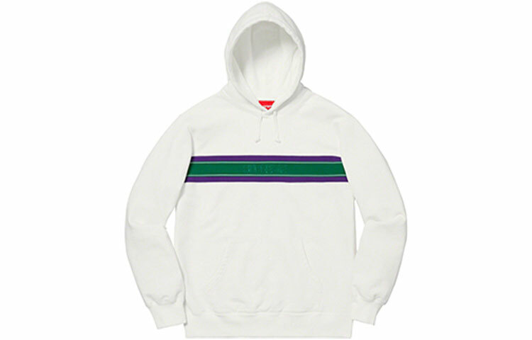 【代購】Supreme Chest Stripe Logo Hooded Sweatshirt
