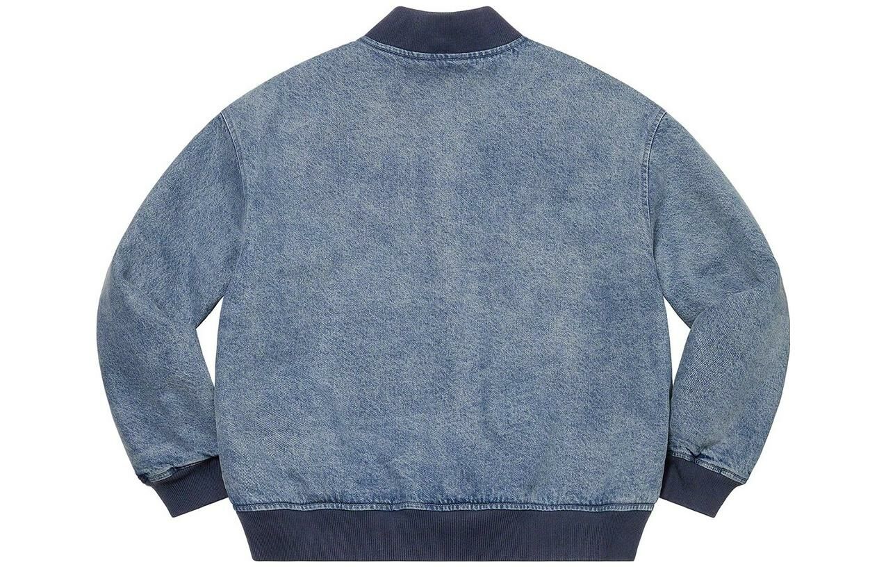 【代購】Supreme Washed Knockout Denim Varsity Jacket
