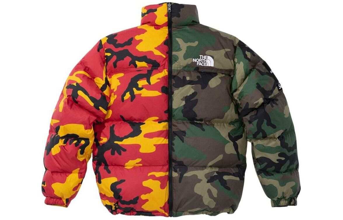 【代購】Supreme The North Face Split Nuptse Jacket Woodland