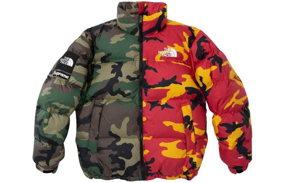 【代購】Supreme The North Face Split Nuptse Jacket Woodland