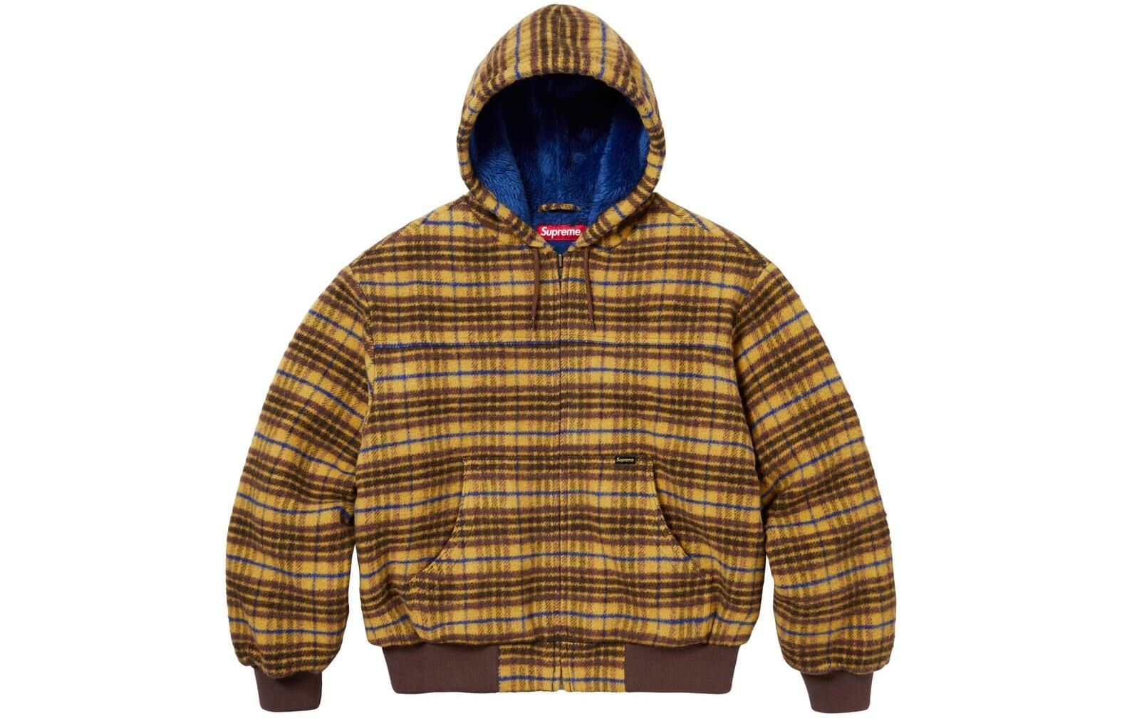 【代購】Supreme Plaid Wool Hooded Work Jacket