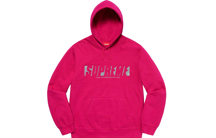 【代購】Supreme Reflective Cutout Hooded Sweatshirt