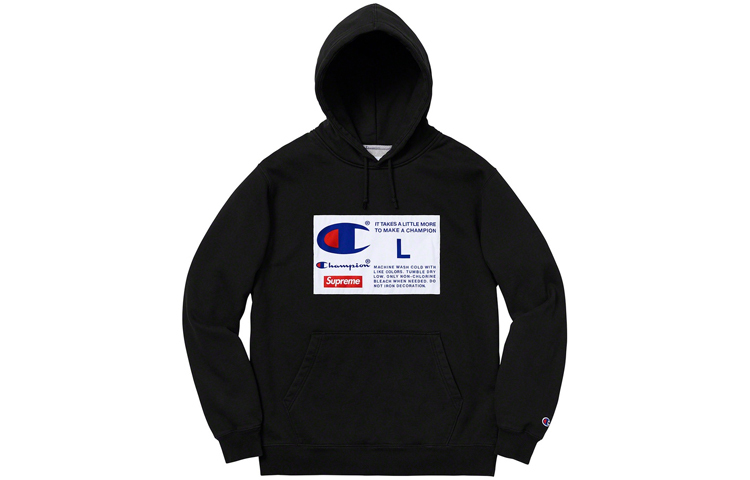 【代購】Supreme X Champion Label Hooded Sweatshirt