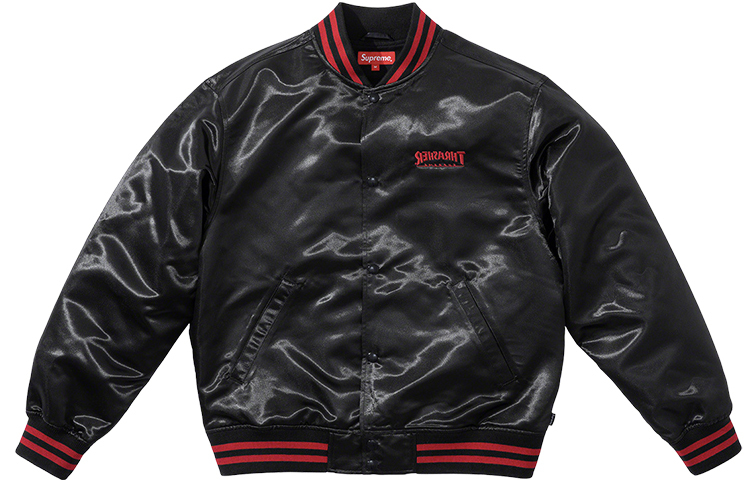 【代購】Supreme Thrasher Satin Varsity Jacket