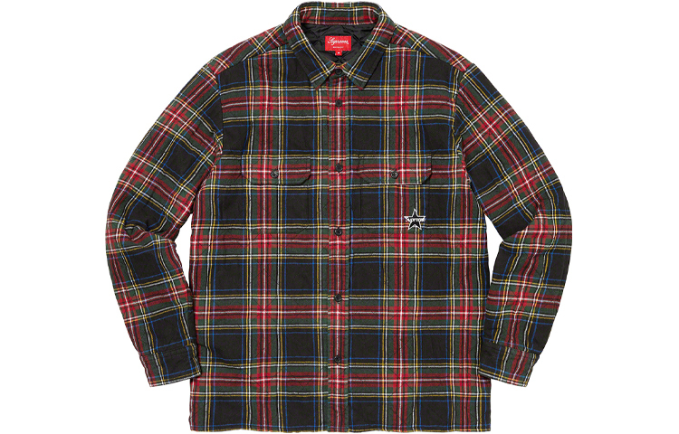 【代購】Supreme Quilted Plaid Flannel Shirt