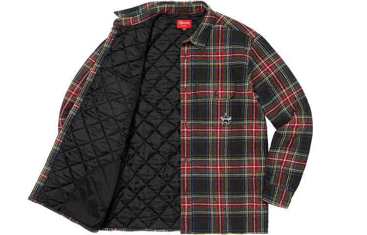【代購】Supreme Quilted Plaid Flannel Shirt