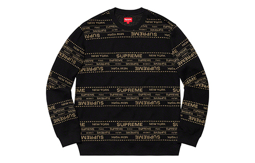 【代購】Supreme Metallic Jacquard Crewneck