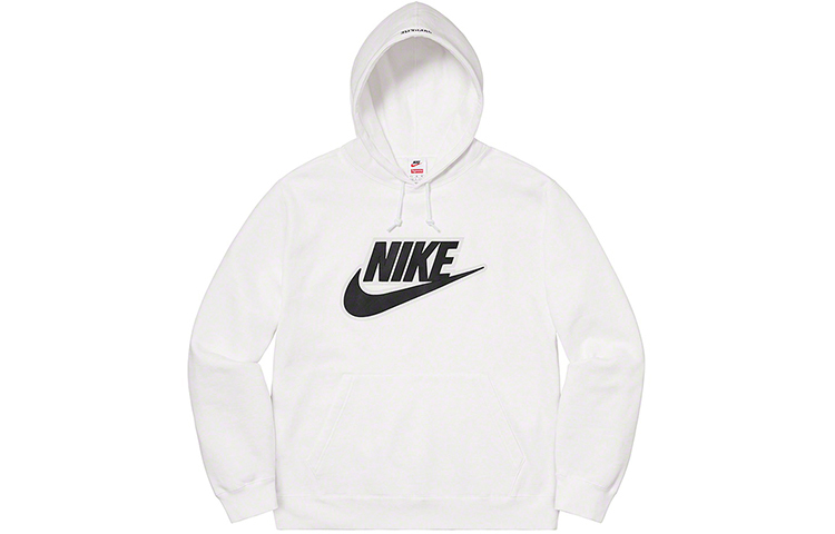 【代購】Supreme Nike Leather Applique Hooded Sweatshirt