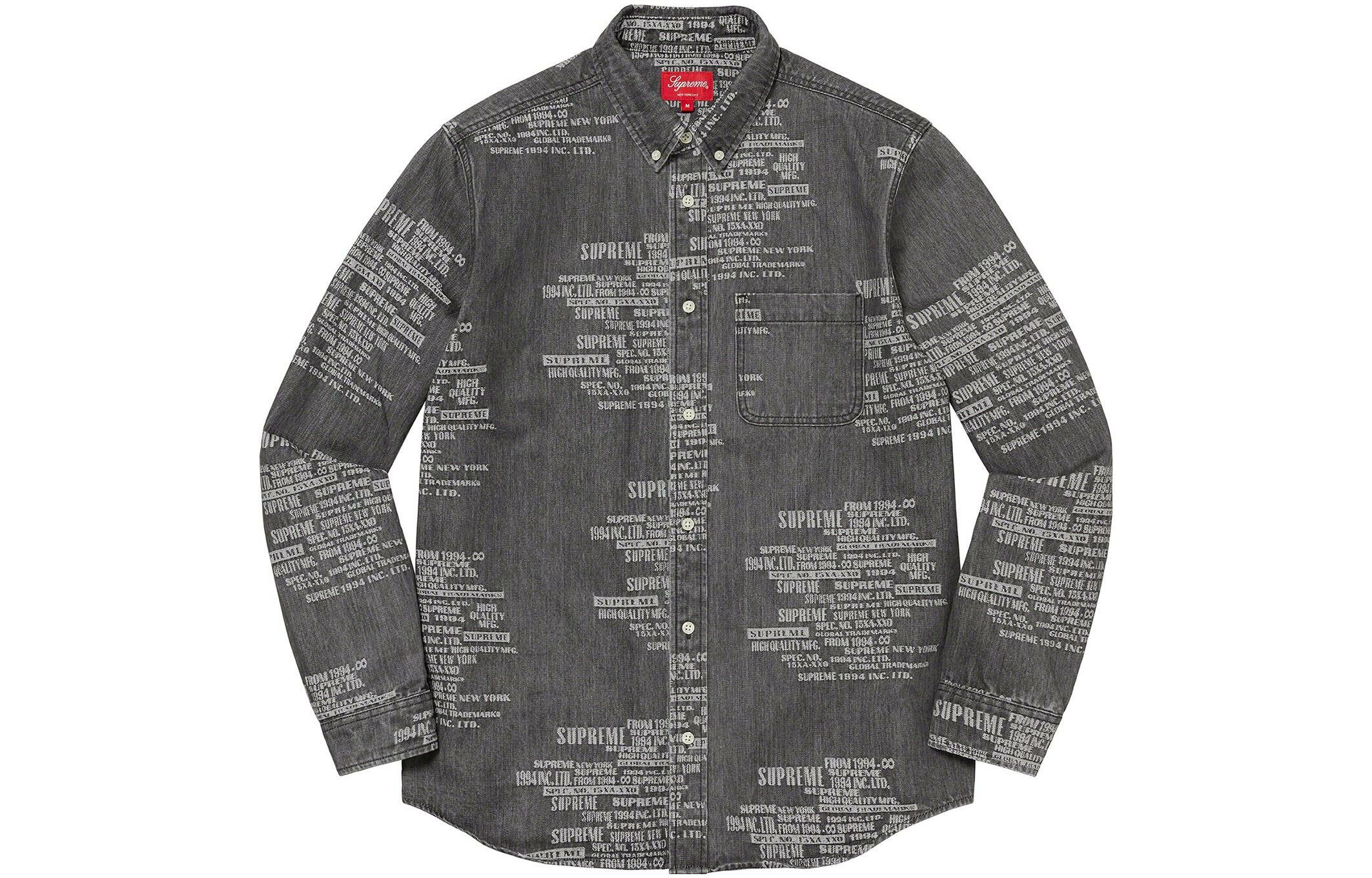【代購】Supreme Trademark Jacquard Denim Shirt