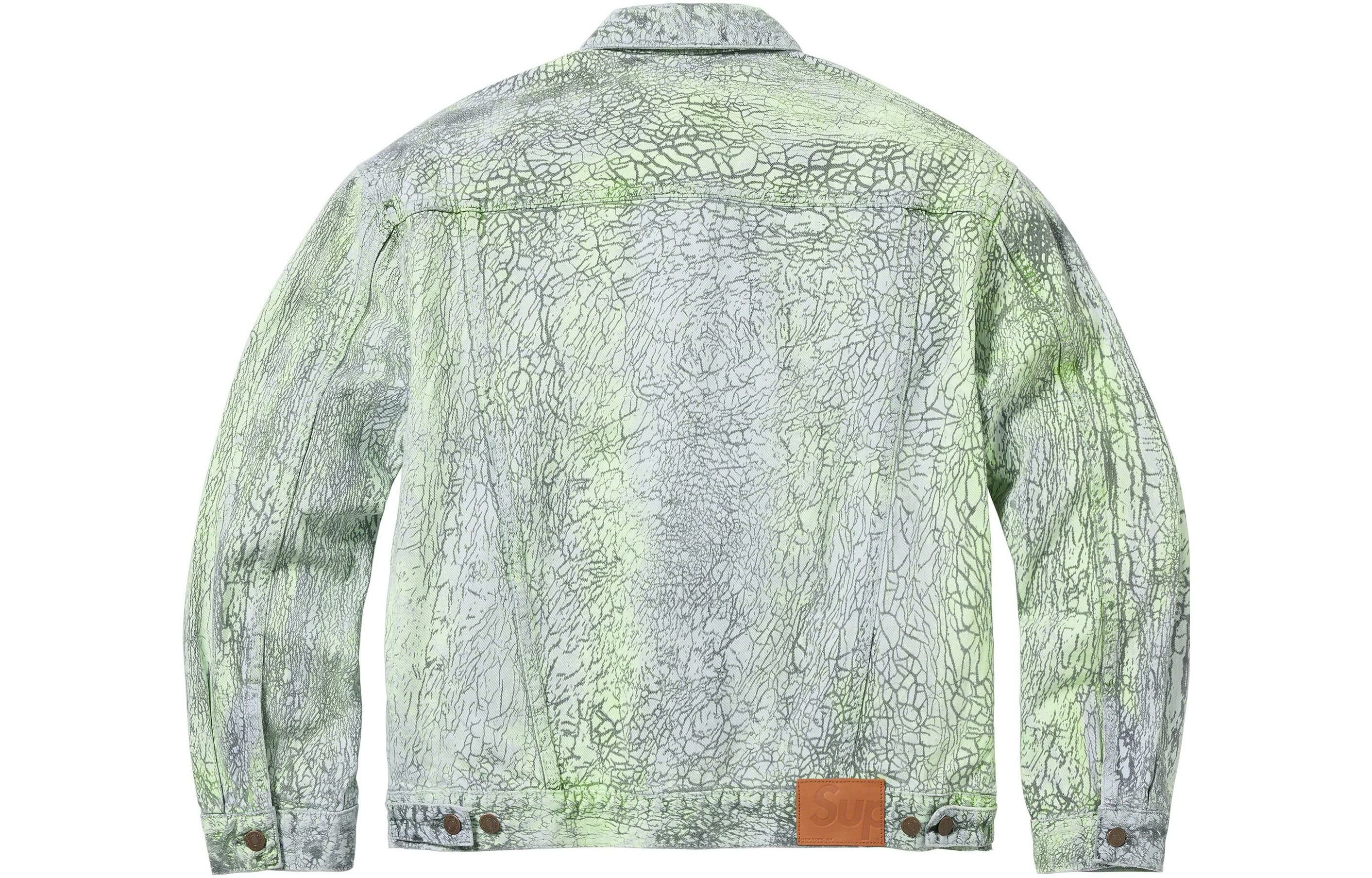 【代購】Supreme Crackle Denim Trucker Jacket