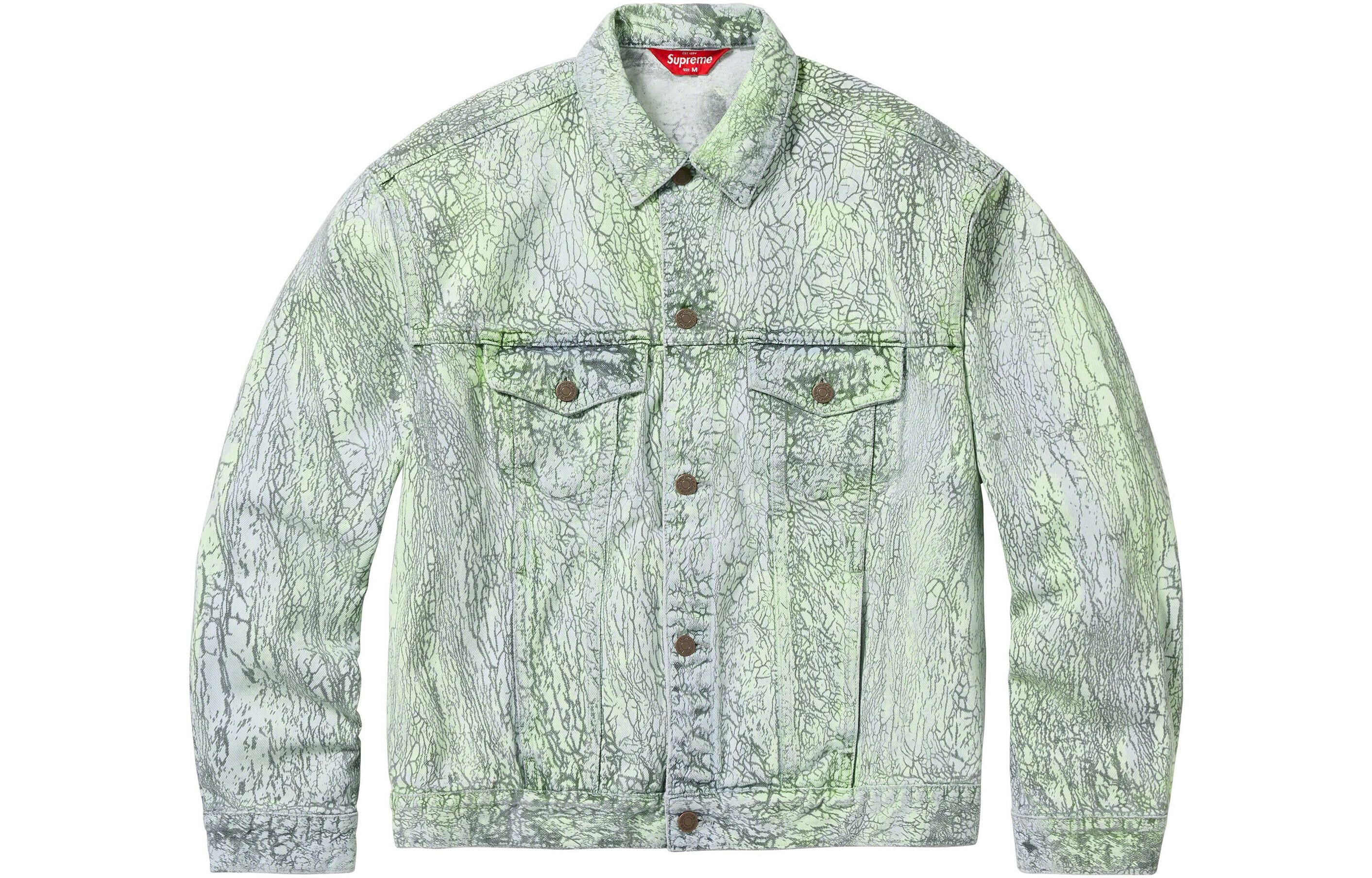 【代購】Supreme Crackle Denim Trucker Jacket