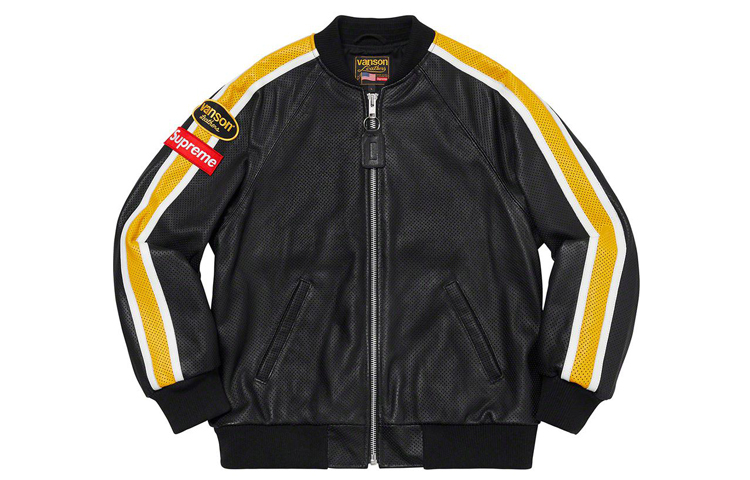 【代購】Supreme Vanson Leathers Perforated Bomber Jacket