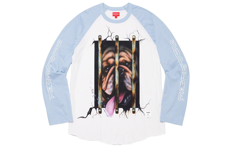 【代購】Supreme Dog Raglan Long-Sleeve Top