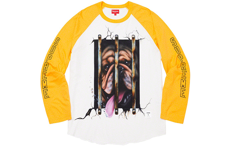 【代購】Supreme Dog Raglan Long-Sleeve Top