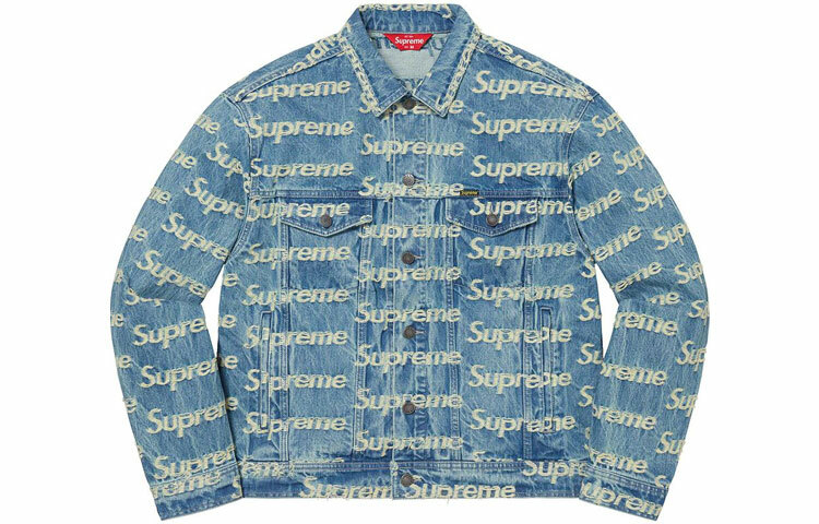 【代購】Supreme Frayed Logos Denim Trucker Jacket