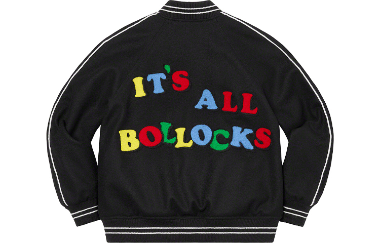 【代購】Supreme Jamie Reid It's All Bollocks Varsity Jacket
