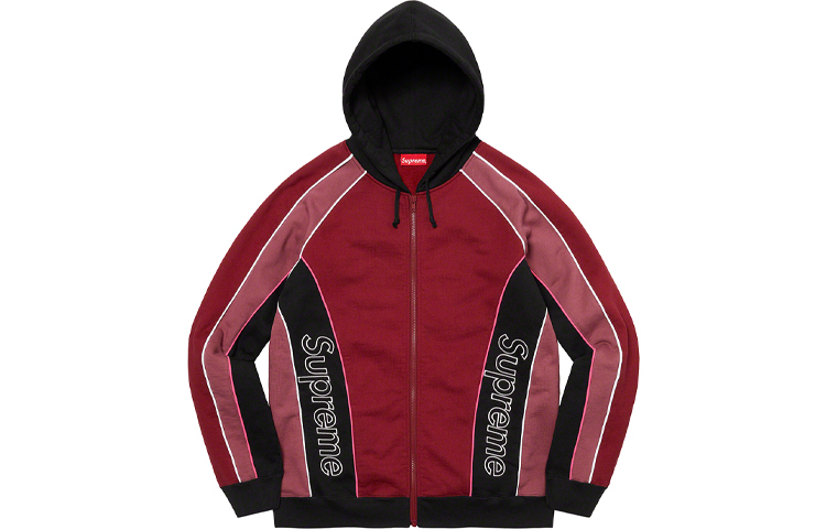 【代購】Supreme Track Paneled Zip Up Hooded Sweatshirt