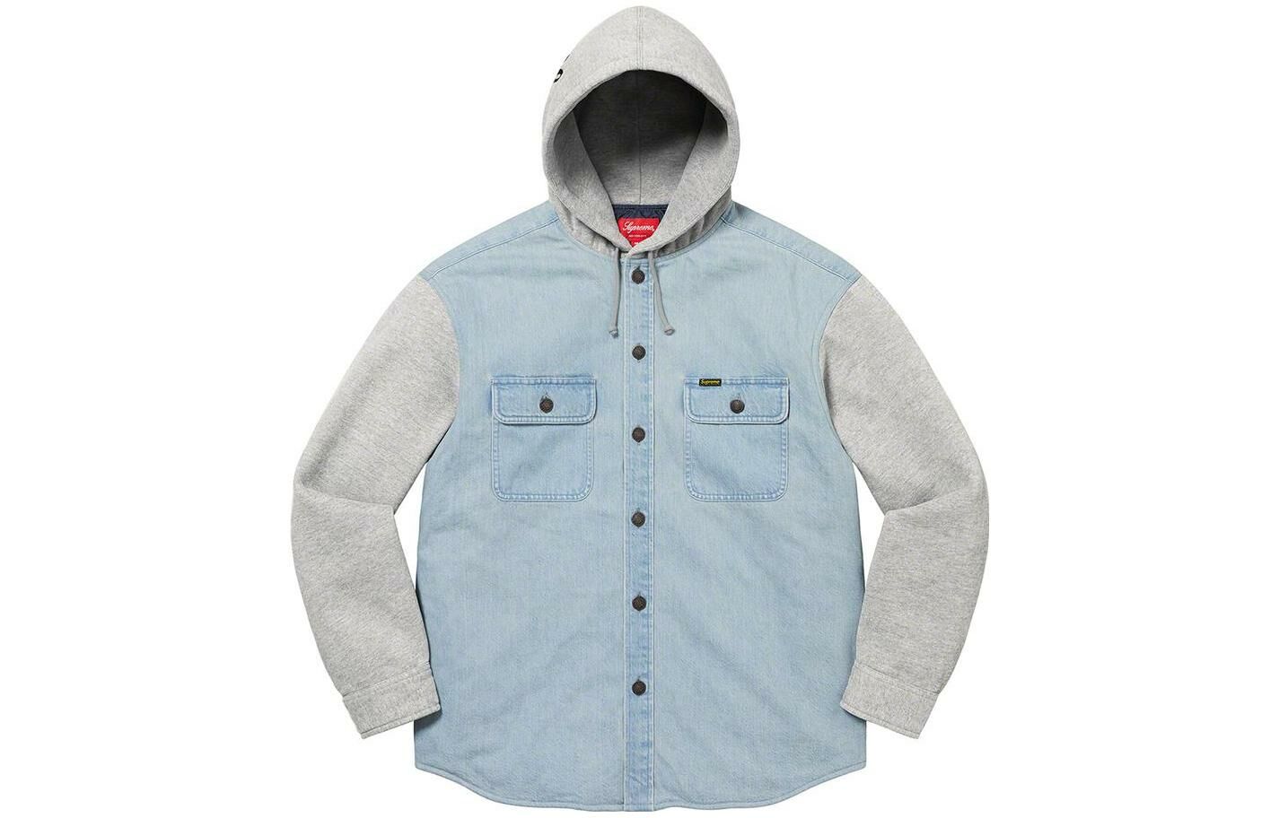【代購】Supreme Fleece Hooded Denim Shirt