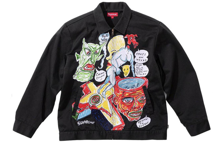 【代購】Supreme Daniel Johnston Embroidered Work Jacket